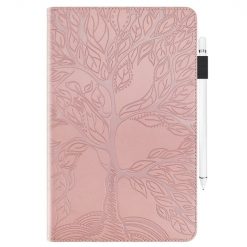 Kryty na mobil | Knižkové puzdro Embossing Pattern Strom ružové – Xiaomi Pad 6S Pro | Kryty na mobil