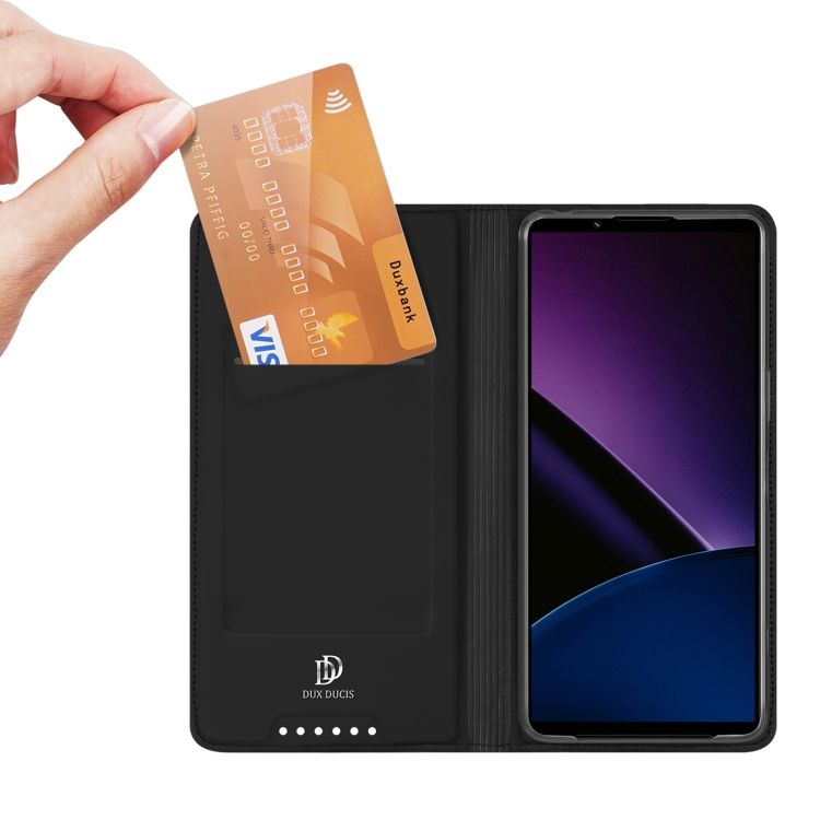 Peňaženkové puzdro Dux Ducis Skin Pro čierne – Sony Xperia 1 VI | Kryty na mobil Kryty na mobil | Peňaženkové puzdro Dux Ducis Skin Pro čierne – Sony Xperia 1 VI | Kryty na mobil