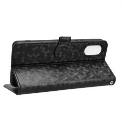 Kryty na mobil | Peňaženkové puzdro Honeycomb Dot Texture Case čierne – Sony Xperia 10 VI | Kryty na mobil
