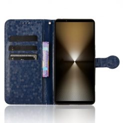 Peňaženkové puzdro Honeycomb Dot Texture Case modré – Sony Xperia 1 VI | Kryty na mobil Kryty na mobil | Peňaženkové puzdro Honeycomb Dot Texture Case modré – Sony Xperia 1 VI | Kryty na mobil