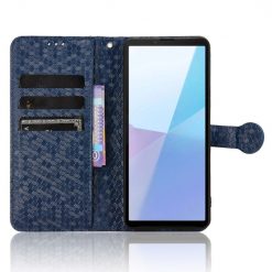 Kryty na mobil | Peňaženkové puzdro Honeycomb Dot Texture Case modré – Sony Xperia 10 VI | Kryty na mobil