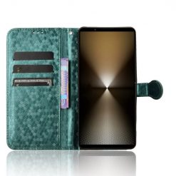 Peňaženkové puzdro Honeycomb Dot Texture Case zelené – Sony Xperia 1 VI | Kryty na mobil Kryty na mobil | Peňaženkové puzdro Honeycomb Dot Texture Case zelené – Sony Xperia 1 VI | Kryty na mobil