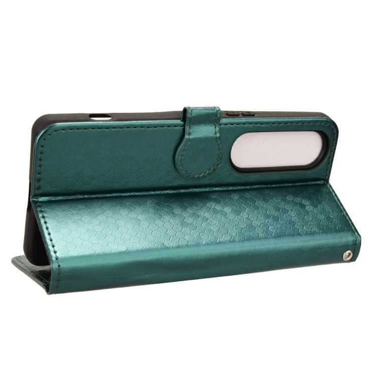 Peňaženkové puzdro Honeycomb Dot Texture Case zelené – Sony Xperia 1 VI | Kryty na mobil Kryty na mobil | Peňaženkové puzdro Honeycomb Dot Texture Case zelené – Sony Xperia 1 VI | Kryty na mobil