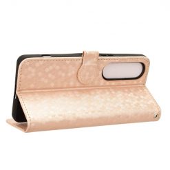 Peňaženkové puzdro Honeycomb Dot Texture Case zlaté – Sony Xperia 1 VI | Kryty na mobil Kryty na mobil | Peňaženkové puzdro Honeycomb Dot Texture Case zlaté – Sony Xperia 1 VI | Kryty na mobil