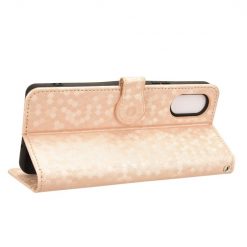Kryty na mobil | Peňaženkové puzdro Honeycomb Dot Texture Case zlaté – Sony Xperia 10 VI | Kryty na mobil