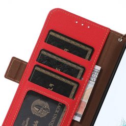 Kryty na mobil | Peňaženkové puzdro RFID Leather case červené – Sony Xperia 1 VI | Kryty na mobil