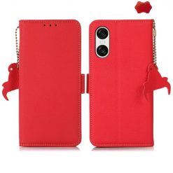 Kryty na mobil | Peňaženkové puzdro RFID Leather case červené – Sony Xperia 10 VI | Kryty na mobil