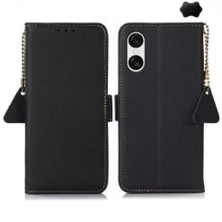Kryty na mobil | Peňaženkové puzdro RFID Leather case čierne – Sony Xperia 10 VI | Kryty na mobil
