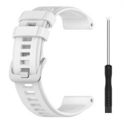 Kryty na mobil | Remienok Solid Wristband biely pre Garmin Forerunner 955 (22mm) | Kryty na mobil
