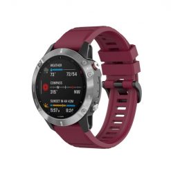 Kryty na mobil | Remienok Solid Wristband bordový pre Garmin Fenix 7X (26mm) | Kryty na mobil