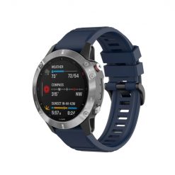 Remienok Solid Wristband tmavomodrý pre Garmin Fenix 7X (26mm)