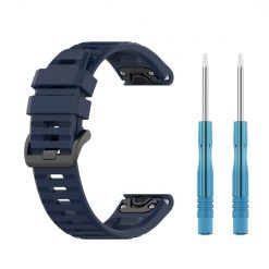 Kryty na mobil | Remienok Solid Wristband tmavomodrý pre Garmin Fenix 7X (26mm) | Kryty na mobil