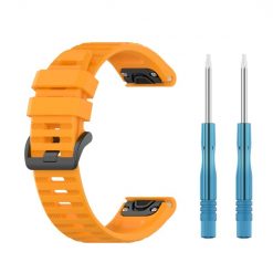 Kryty na mobil | Remienok Solid Wristband žltý pre Garmin Fenix 7X (26mm) | Kryty na mobil