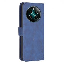 Kryty na mobil | Knižkové puzdro Rhombus modré – Realme 12+ (12 Plus) | Kryty na mobil