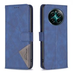 Kryty na mobil | Knižkové puzdro Rhombus modré – Realme 12+ (12 Plus) | Kryty na mobil