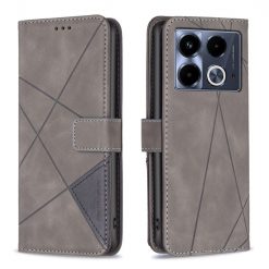 Kryty na mobil | Knižkové puzdro Rhombus sivé – Infinix Note 40 | Kryty na mobil