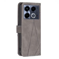 Kryty na mobil | Knižkové puzdro Rhombus sivé – Infinix Note 40 | Kryty na mobil