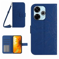 Kryty na mobil | Peňaženkové puzdro Embossing Pattern Kvet case modré – Xiaomi Redmi 13 | Kryty na mobil