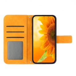 Kryty na mobil | Peňaženkové puzdro Embossing Pattern Kvet case žlté – Xiaomi Redmi 13 | Kryty na mobil