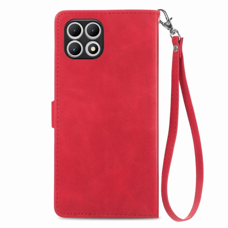 Peňaženkové puzdro Embossing Pattern Leaf case červené – T Phone 2 Pro | Kryty na mobil Kryty na mobil | Peňaženkové puzdro Embossing Pattern Leaf case červené – T Phone 2 Pro | Kryty na mobil