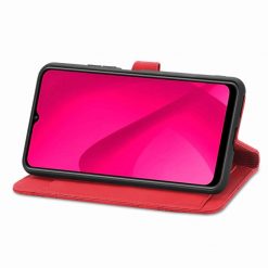 Peňaženkové puzdro Embossing Pattern Leaf case červené – T Phone 2 Pro | Kryty na mobil Kryty na mobil | Peňaženkové puzdro Embossing Pattern Leaf case červené – T Phone 2 Pro | Kryty na mobil