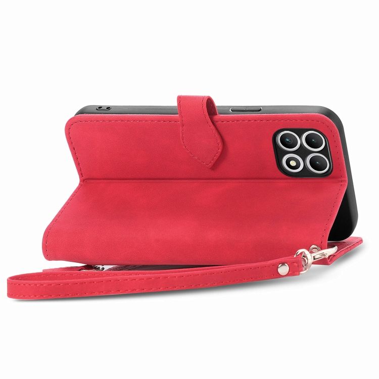 Peňaženkové puzdro Embossing Pattern Leaf case červené – T Phone 2 Pro | Kryty na mobil Kryty na mobil | Peňaženkové puzdro Embossing Pattern Leaf case červené – T Phone 2 Pro | Kryty na mobil