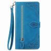 Kryty na mobil | Peňaženkové puzdro Embossing Pattern Leaf case fialové – T Phone 2 Pro | Kryty na mobil