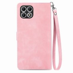 Kryty na mobil | Peňaženkové puzdro Embossing Pattern Leaf case ružové – T Phone 2 Pro | Kryty na mobil