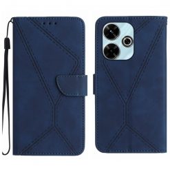 Peňaženkové puzdro Embossing Pattern Stitchy case modré – Xiaomi Redmi 13