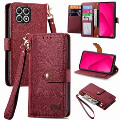 Peňaženkové puzdro Heart zip case červené – T Phone 2 | Kryty na mobil Kryty na mobil | Peňaženkové puzdro Heart zip case červené – T Phone 2 | Kryty na mobil