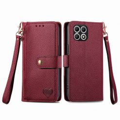 Peňaženkové puzdro Heart zip case červené – T Phone 2 Pro