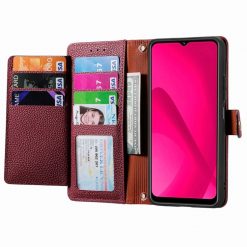 Kryty na mobil | Peňaženkové puzdro Heart zip case červené – T Phone 2 Pro | Kryty na mobil