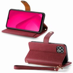 Kryty na mobil | Peňaženkové puzdro Heart zip case červené – T Phone 2 Pro | Kryty na mobil