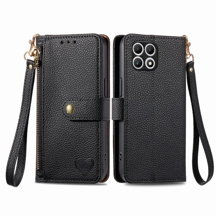 Peňaženkové puzdro Heart zip case čierne – T Phone 2 | Kryty na mobil Kryty na mobil | Peňaženkové puzdro Heart zip case čierne – T Phone 2 | Kryty na mobil
