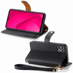 Peňaženkové puzdro Heart zip case čierne – T Phone 2 | Kryty na mobil Kryty na mobil | Peňaženkové puzdro Heart zip case čierne – T Phone 2 | Kryty na mobil