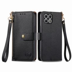 Kryty na mobil | Peňaženkové puzdro Heart zip case čierne – T Phone 2 Pro | Kryty na mobil