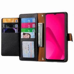 Kryty na mobil | Peňaženkové puzdro Heart zip case čierne – T Phone 2 Pro | Kryty na mobil