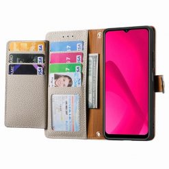 Kryty na mobil | Peňaženkové puzdro Heart zip case sivé – T Phone 2 Pro | Kryty na mobil