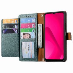 Kryty na mobil | Peňaženkové puzdro Heart zip case zelené – T Phone 2 | Kryty na mobil