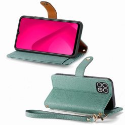 Kryty na mobil | Peňaženkové puzdro Heart zip case zelené – T Phone 2 | Kryty na mobil