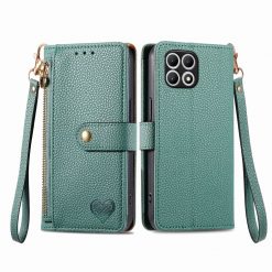 Peňaženkové puzdro Heart zip case zelené – T Phone 2 Pro