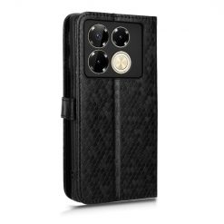 Kryty na mobil | Peňaženkové puzdro Honeycomb Dot Texture Case čierne – Infinix Note 40 Pro / Infinix Note 40 Pro+ 5G | Kryty na mobil