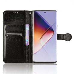Kryty na mobil | Peňaženkové puzdro Honeycomb Dot Texture Case čierne – Infinix Note 40 Pro / Infinix Note 40 Pro+ 5G | Kryty na mobil