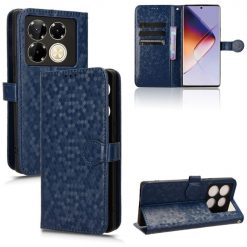 Kryty na mobil | Peňaženkové puzdro Honeycomb Dot Texture Case modré – Infinix Note 40 Pro / Infinix Note 40 Pro+ 5G | Kryty na mobil