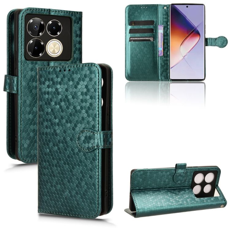Peňaženkové puzdro Honeycomb Dot Texture Case zelené – Infinix Note 40 Pro / Infinix Note 40 Pro+ 5G | Kryty na mobil Kryty na mobil | Peňaženkové puzdro Honeycomb Dot Texture Case zelené – Infinix Note 40 Pro / Infinix Note 40 Pro+ 5G | Kryty na mobil