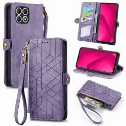 Kryty na mobil | Peňaženkové puzdro Purse case fialové – T Phone 2 | Kryty na mobil