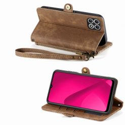 Kryty na mobil | Peňaženkové puzdro Purse case hnedé – T Phone 2 Pro | Kryty na mobil