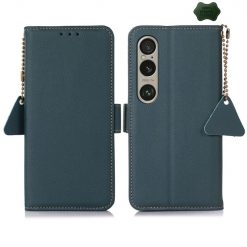 Peňaženkové puzdro RFID Leather case zelené – Sony Xperia 1 VI | Kryty na mobil Kryty na mobil | Peňaženkové puzdro RFID Leather case zelené – Sony Xperia 1 VI | Kryty na mobil
