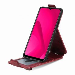 Kryty na mobil | Vyklápacie puzdro Vertical flip Wallet case červené – T Phone 2 | Kryty na mobil