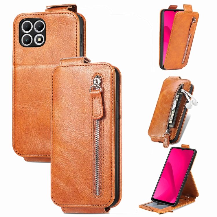 Vyklápacie puzdro Vertical flip Wallet case hnedé – T Phone 2 | Kryty na mobil Kryty na mobil | Vyklápacie puzdro Vertical flip Wallet case hnedé – T Phone 2 | Kryty na mobil
